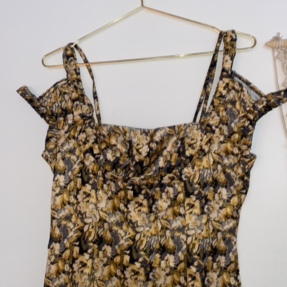 Lioness Yellow VILLA MINI DRESS 90S BROCADE Sz.L NWT! - Picture 5 of 10